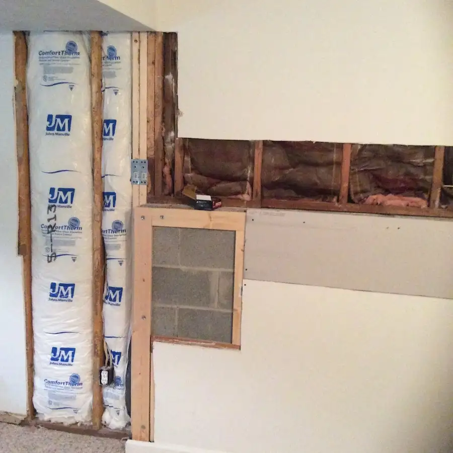 Wall insulation replacement during Contents Cleaning & Restoration in St. Francis